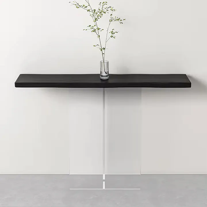 Fabriek Acryl Moderne Luxe Meubels Smalle Houten Hal Entree Tafel Console Hal Entry Luxe Moderne Console