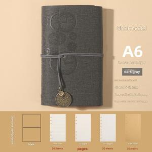 Cuadernos de estudiante <span class=keywords><strong>A6</strong></span> Retro al por mayor, cuadrículas de líneas coloridas, página interior en blanco, diario de autocuidado de hojas sueltas, cuaderno diario - Product Image 2