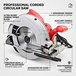 <span class=keywords><strong>Sierra</strong></span> <span class=keywords><strong>Circular</strong></span> Profesional <span class=keywords><strong>de</strong></span> 9 Pulgadas y 2000w, 235mm, <span class=keywords><strong>Sierra</strong></span> <span class=keywords><strong>Circular</strong></span> Eléctrica Portátil para Cortar Madera - Product Image 2
