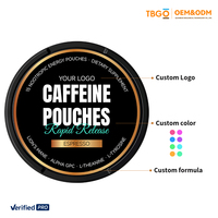 Pochettes de caféine 200 mg optimisées pour la mentalité, supplément biohacking à la L-Théanine pour l'amélioration neurologique et la productivité tout au long de la journée