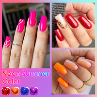 Fournitures de vernis Gel néon UV, résine acrylique très remplie, couleur, kit de Design Nail Art