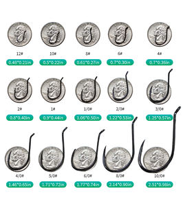 Anzuelos de pulpo de alta calidad al por mayor, anzuelos de níquel negro, anzuelos de púas de pico de acero al carbono para pesca en agua salada - Product Image 5