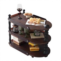 Table basse ovale française moderne, légère, de luxe, en bois, mobile, pour salon, durable et écologique, pour usage hôtelier