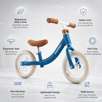 Vélo d'équilibre pour enfants à prix d'usine en gros, léger en acier au carbone, trottinette d'équilibre pour enfants, personnalisable OEM ODM pour les vendeurs en ligne