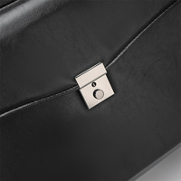 Valise de cabine en cuir véritable pour pilote 16" 18" 19" - Valise professionnelle pour voyages d'affaires, bagage à roulettes durable