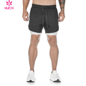 2022 Neuankömmling Custom Herren Polyester 2 in 1 Running Gym Pants Großhandel Herren Workout Shorts - Product Image 3