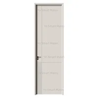 Porte écologique en bois composite OEM ODM, stratifiée PP PVC, insonorisée pour hôtel, hôpital, bureau, immeuble