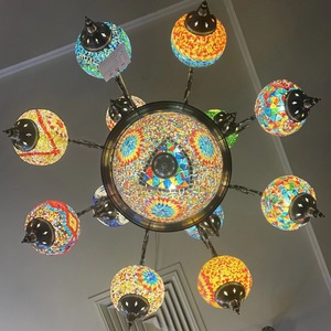 Lámpara de araña de iglesia al por mayor, iluminación de borlas marroquíes de café difuso, lámpara colgante de mezquita árabe, luz colgante de cobre Islámica - Product Image 1