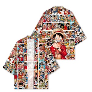 เสื้อคลุมคอสเพลย์สไตล์ญี่ปุ่นโอเวอร์ไซส์ 5 แบบ ลายลูฟี่ โรโรโนอา โซโล ฮาโอริ คิโมโน สำหรับคอสเพลย์อนิเมะ เสื้อยืดฤดูร้อน - Product Image 1
