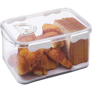 Controsoffitto in plastica a tenuta stagna tempo di registrazione cibo pane contenitore scatola per il pane con coperchio e maniglia - Product Image 5