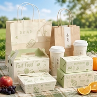Boîtes d'emballage en papier pour aliments de qualité alimentaire, résistantes à la graisse, pour les ailes de poulet frites, les hamburgers, boîtes à emporter jetables
