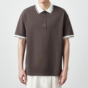 Polo de haute qualité pour hommes, léger et luxueux, à manches courtes, simple, pour l'été, uniforme de travail décontracté et personnalisé pour les affaires - Product Image 2