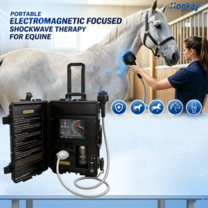 Appareil à ondes de choc électromagnétiques focalisées pour chevaux, populaire pour la récupération des blessures sportives chez les animaux, idéal pour les écuries. - Product Image 1