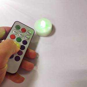 Led <b>Tealight</b> Candle Remote Control Color Changing Flameless Home Decoration Battery Operated Freestanding Glossy Finish - Product Image 1