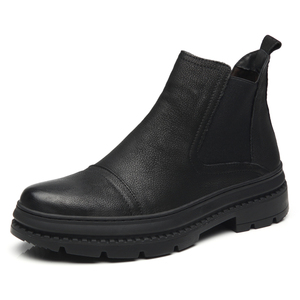 Stivali da <span class=keywords><strong>uomo</strong></span> in pelle di grandi dimensioni comodi stivali da neve in <span class=keywords><strong>pelliccia</strong></span> calda impermeabile moda Slip On stivali Chelsea per <span class=keywords><strong>uomo</strong></span> - Product Image 1