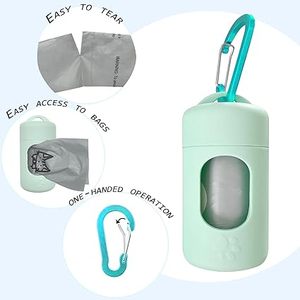 ที่เก็บถุงเก็บอุจจาระสุนัข Huamaohengchun สำหรับสายจูงพร้อมคลิปล็อค  วัสดุเนื้อนุ่มถนอมผิว ใช้สำหรับสุนัขและแมว - Product Image 2