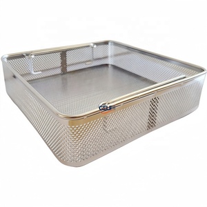 Panier de stérilisation à haute température en acier inoxydable BS-2700 avec poignée pour une utilisation en cuisine - Product Image 1