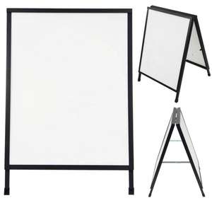 Exhibidor <span class=keywords><strong>de</strong></span> Carteles Plegable <span class=keywords><strong>de</strong></span> Doble Cara para Exteriores, Soporte <span class=keywords><strong>de</strong></span> Acero para Carteles, Letrero para Acera y Pavimento - Product Image 2
