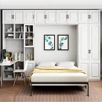 Armoire multifonction avec lit Murphy caché |   Armoire intégrée moderne pour le rangement dans une petite chambre d'appartement