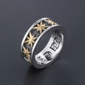 Retro <b>Titanium</b> Steel Star <b>Ring</b> Unisex Fashion Jewelry Gift SA1020 - Product Image 3