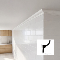 Plinthe en polystyrène PS brillant de haute qualité, prix usine RongKe, OEM, pour la décoration de villas et d'hôtels de luxe