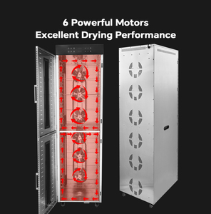 เครื่องอบแห้งแบบหมุนแนวตั้งขนาดใหญ่ทำจากสแตนเลส40ถาดใช้ไฟฟ้าเชิงพาณิชย์รองรับผักผลไม้ - Product Image 2