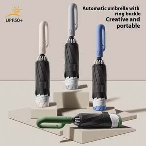 Customizable Logo <b>Large</b> Size Automatic Folding <b>Umbrella</b> Inner Ring Buckle Windproof 3 Fold <b>Umbrellas</b> with Uv <b>Umbrella</b> - Product Image 4