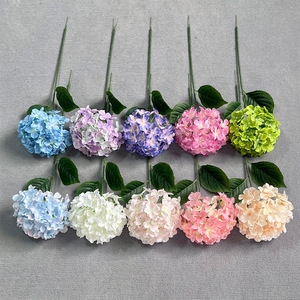 Grande fleur d'hortensia artificielle imprimée en 3D, 72 pièces, en plastique et tissu, pour décoration de mariage, maison et extérieur - Product Image 2