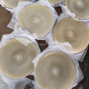 ชุดจานแก้วพอร์ซเลนสำหรับงานเลี้ยงอาหารค่ำขอบทองสำหรับงานแต่งงาน - Product Image 6