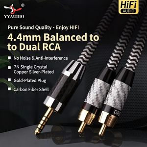 Câble en cuivre monocristallin 7N de qualité audiophile pour appareil équilibré 4,4 mm vers double RCA - Product Image 1