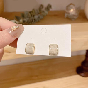 Eleganti Orecchini a Perno Quadrati per Donne, Design Rettangolare Dipinto, Gioielli per Uso Quotidiano - Product Image 6