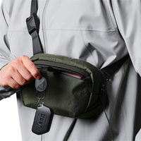 Sac à bandoulière pour homme en polyester imperméable avec fermeture éclair tendance pour téléphone, équipement de voyage, étui pour appareil photo, pochette technique