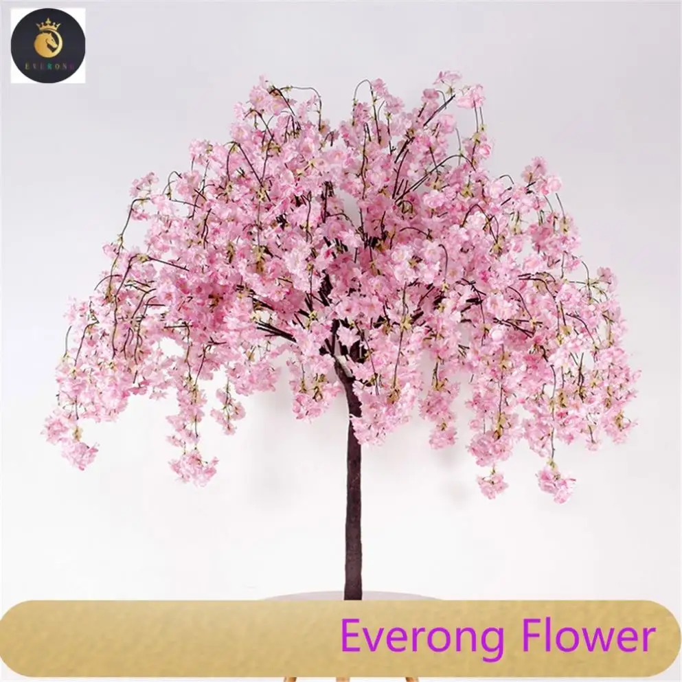 Yüksek kalite toptan özel düğün dekorasyon küçük kiraz çiçeği ağacı yapay kiraz çiçeği çiçek ağacı