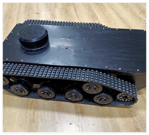 Châssis <span class=keywords><strong>de</strong></span> train <span class=keywords><strong>de</strong></span> roulement en acier au carbone en caoutchouc personnalisé pour les robots <span class=keywords><strong>de</strong></span> construction agricole petite machine charge maximale 200-500KG - Product Image 3