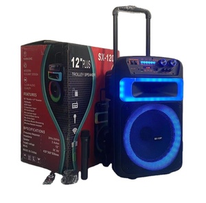 SX1207 Altavoz Bluetooth Portátil de Alta Potencia de 12 Pulgadas, <span class=keywords><strong>Subwoofer</strong></span> <span class=keywords><strong>para</strong></span> Fiestas de Karaoke al Aire Libre con Micrófono Inalámbrico Doble - Product Image 5
