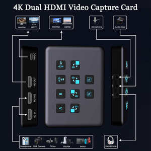 Carte de <span class=keywords><strong>capture</strong></span> HDMI 4K Vidéo Audio Avermedia PCIe HDMI 2.1 USB Quad Vmix Écran 4 entrées HDMI vers USB Mirabox 2 entrées 2 sorties AV SDI - Product Image 2