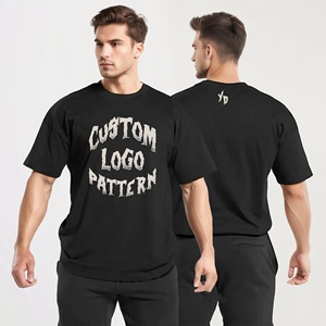 T-shirts unisexes surdimensionnés de haute qualité souples et solides sérigraphiés 100% coton pour hommes et femmes avec logo personnalisé - Product Image 2