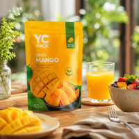 Fabrikant levert gedroogd fruit in zakjes met venster voor gemengd tropisch fruit, rijk aan vitamine C, Doypack 100g 3.5oz