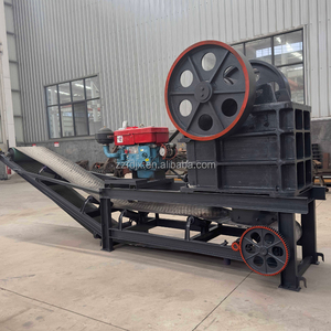 Direkt verkauf von Mobile Jaw Crusher aus Stein material ab Werk. Erschwing licher Primär steinbrecher. Annahme Lager-Typ Band förderer. - Product Image 1