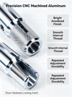 Manchon de serrage extensible en fer chromé usiné CNC, insert de verrouillage fendu, pièce de rechange OEM pour quincaillerie de tambour, usinage