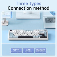 AULA F75 75% Wireless Mechanical Keyboard PBT Keycaps RGB LED Backlit Hot Swap Switch USB C Gaming Keypad