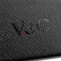 Boîte cadeau coulissante en PU grainé noir avec trou de tirage à œillet, boîte d'emballage de parfum avec logo en relief