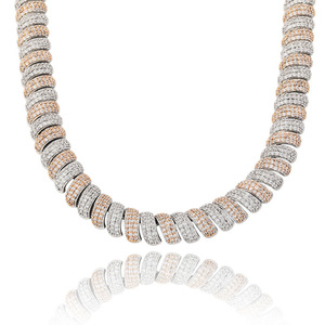 Light Luxury Fashion <b>Cross</b>-Border for Bestseller Full Zirconia Copper Pipe-Shaped <b>Chain</b> Necklace - Product Image 5