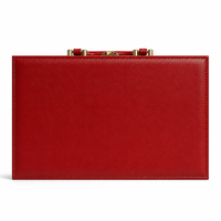 Boîte Cadeau Personnalisable en Cuir PU de Luxe et Bois MDF pour Lingots d'Or/Argent, Pièces de Monnaie, Médailles - Rangement Fait Main au Design Rectangulaire