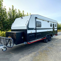Mini-maison mobile populaire en Chine sur remorque, remorque de couchage, remorques de voyage portables d'extérieur avec salle de bain