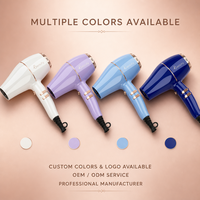 Sèche-cheveux professionnel 2000W haute puissance ionique avec moteur DC, longue durée de vie et faible bruit, sèche-cheveux compact pour salon, hôtel, voyage