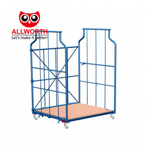 Galvanizli yuvalama 2 taraflı ambar depolama lojistik market arabası - Product Image 4