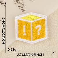 Accessoires de porte-clés populaires en sangle, mini-patches brodés thermocollants style coréen pour le bricolage