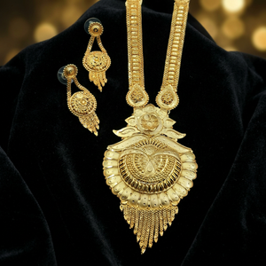 ชุดเครื่องประดับแบบดั้งเดิม14K 18K 24K สร้อยคอลายดอกไม้ดีไซน์แบบไมโครโกลด์ - Product Image 1