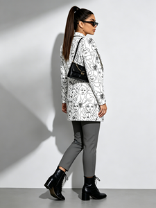 Blazer décontracté pour femme, coupe ample, col à revers, manches longues, idéal pour le bureau - Product Image 3